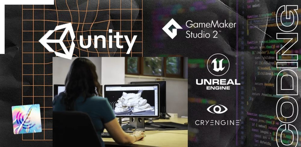 Écran de travail d’un développeur de jeux vidéo, moteur de jeu ouvert | Association The Project
