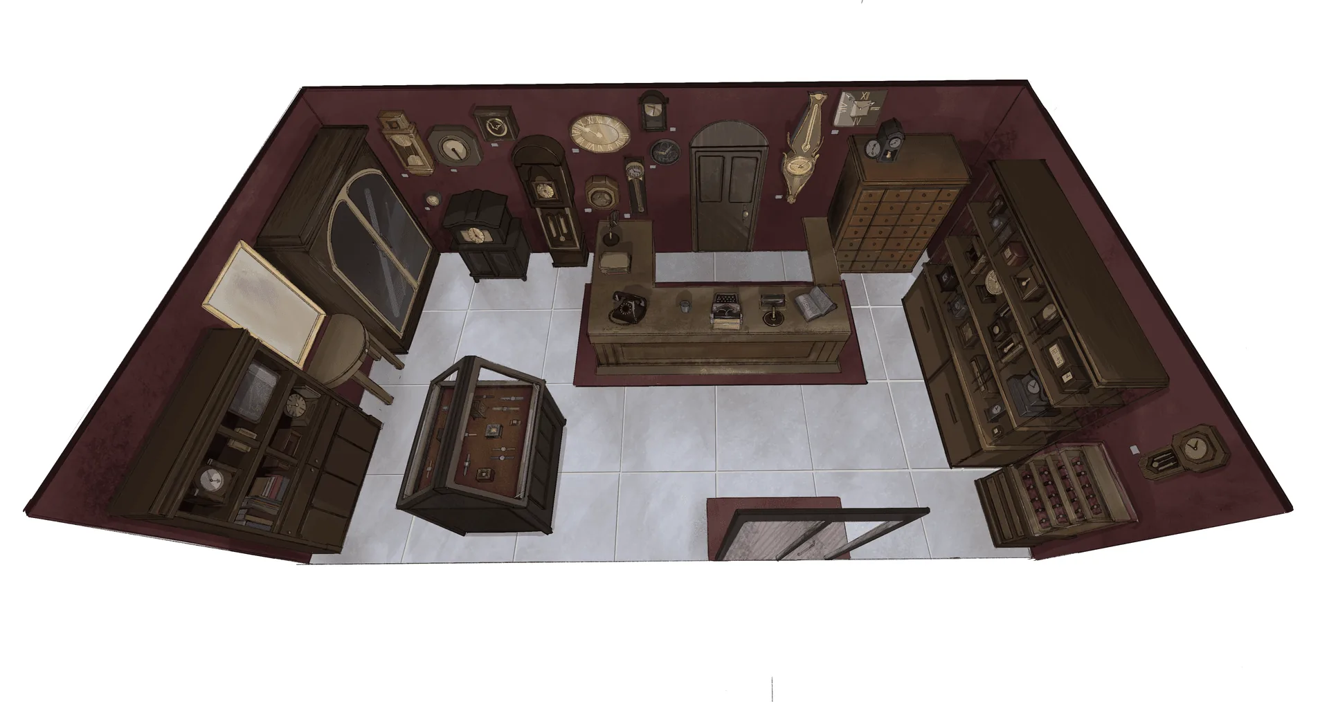 Concept art : l’horlogerie, en coupe | Association The Project