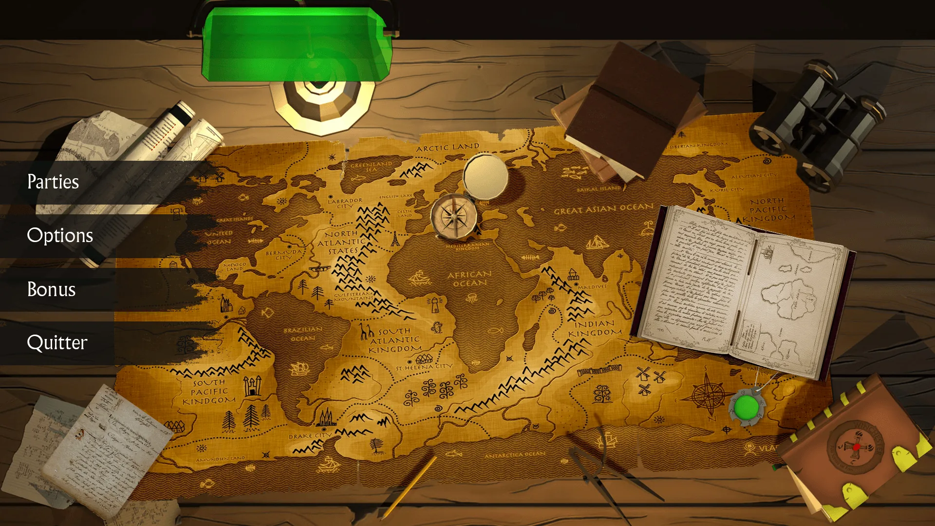 Le menu d’accueil du jeu | Association The Project